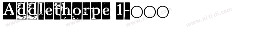 Addlethorpe 1字体转换